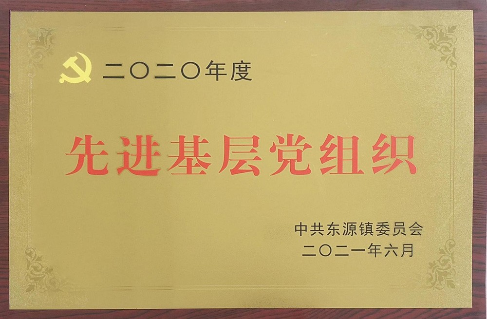 先进基层党组织证书