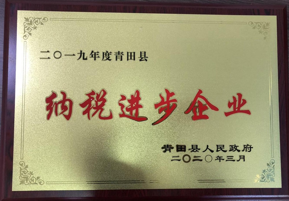 纳税进步企业2020